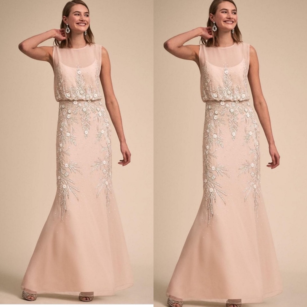ANTHROPOLOGIE BHLDN Devon Oyster Cream Dress